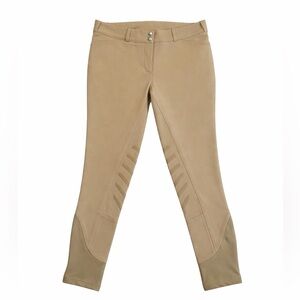 Dublin Equestrian Riding Pants Breeches – Tan Silicone Stripes Performance